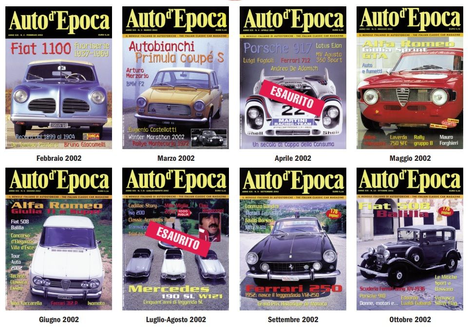 All back issues of Auto d'Epoca 2001-2023: an unmissable offer to complete your collection