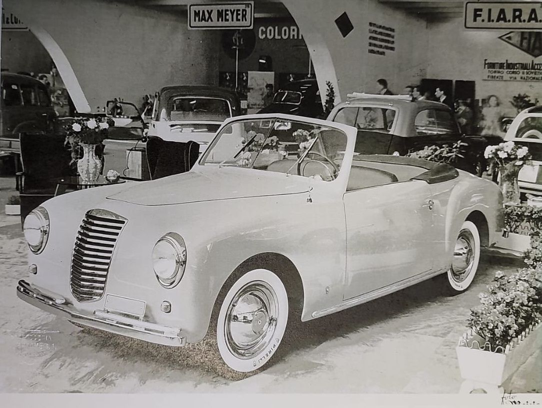 The Fiat 1100 Derby Bertone Cabriolet, more unique than rare, protagonist at the OldCar24 stand at the 2025 Bologna Vintage Car and Motorcycle Fair.